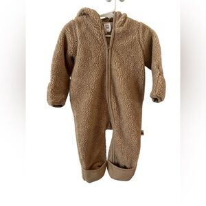 Baby Gap Winter Warm Sherpa Bear One Piece Mittens & footie covers Sz6-12